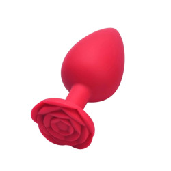 XXXXX  Anal Plug - Red Rose, Anal Butt Plug Sex Toy, Waterproof Adult Toys, 10cm