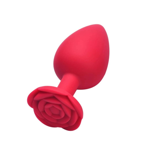 Anal Plug - Red Rose, Anal Butt Plug Sex Toy, Waterproof Adult Toys, 10cm