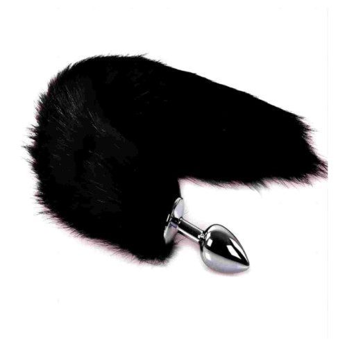 Fox tail, butt plug adult cosplay, black