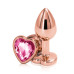 Anal Plug - Rosa gold Hearth,  Anal Butt Plug Sex Toy, Waterproof Adult Toys, 7cm