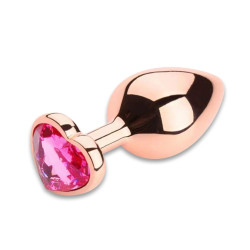 XXXXX   Anal Plug - Rosa gold Hearth,  Anal Butt Plug Sex Toy, Waterproof Adult Toys, 7cm