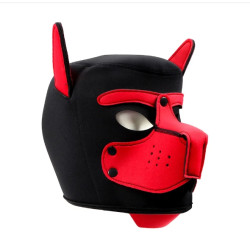 Puppy head mask, red