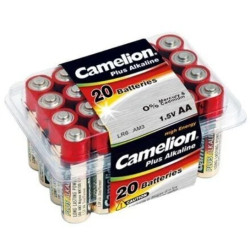 Camelion Plus Alkaline AA type batteries (LR6), in a convenient storage box, 20 pcs