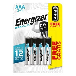 Energizer Max Plus AAA type batteries (LR03), 4 pcs
