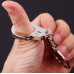 xxxxx Keychain - Miniature Simulation Handcuffs Personalized Funny, chrom