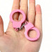 xxxxx Keychain - Miniature Simulation Handcuffs Personalized Funny, pink