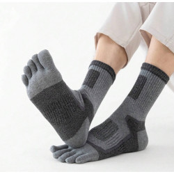 Men's Five Finger Socks, Breathable Sweat-absorbent Toe Socks, one-size