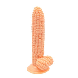Male and female silicone dildo CORN, 19cm