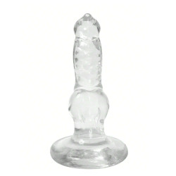 Male and female transparent anal massage crystal silicone dildo