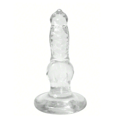Male and female transparent anal massage crystal silicone dildo