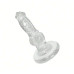 Male and female transparent anal massage crystal silicone dildo