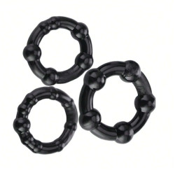 STAY HARD - 3pcs Cock Ring, Ejaculation Delay Toys For Men Penis, Food safe silicone