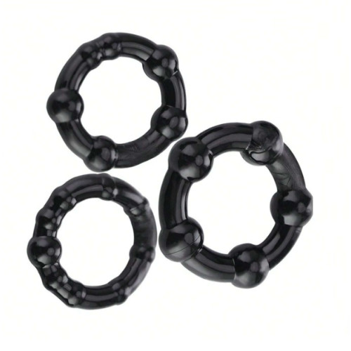 STAY HARD - 3pcs Cock Ring, Ejaculation Delay Toys For Men Penis, Food safe silicone