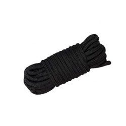 Shibari rope for sexual bondage games, black, 10m