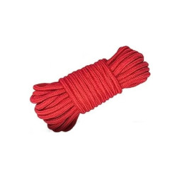 Shibari rope for sexual bondage games, red, 10m